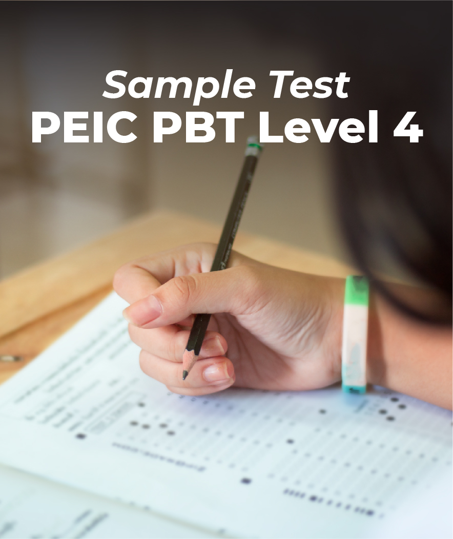 ENG_sample test PEIC PBT Level 4