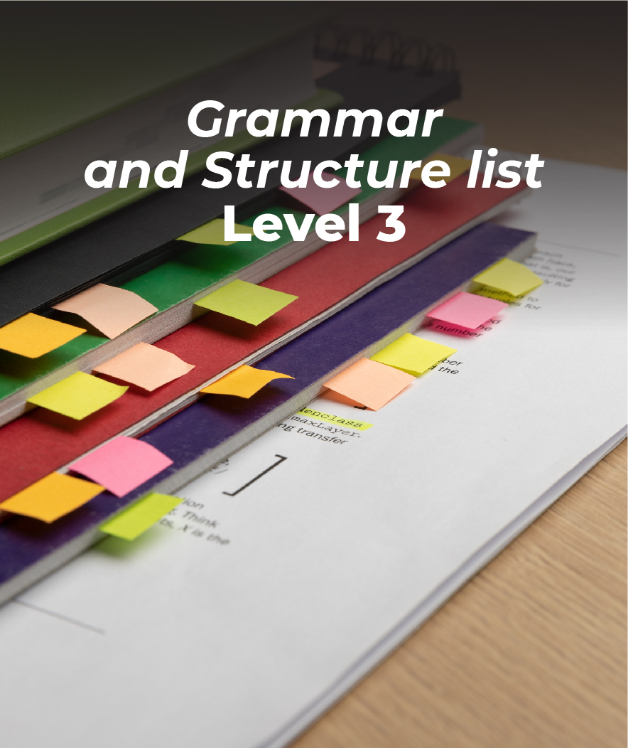 Grammar and Structure list_Level 3