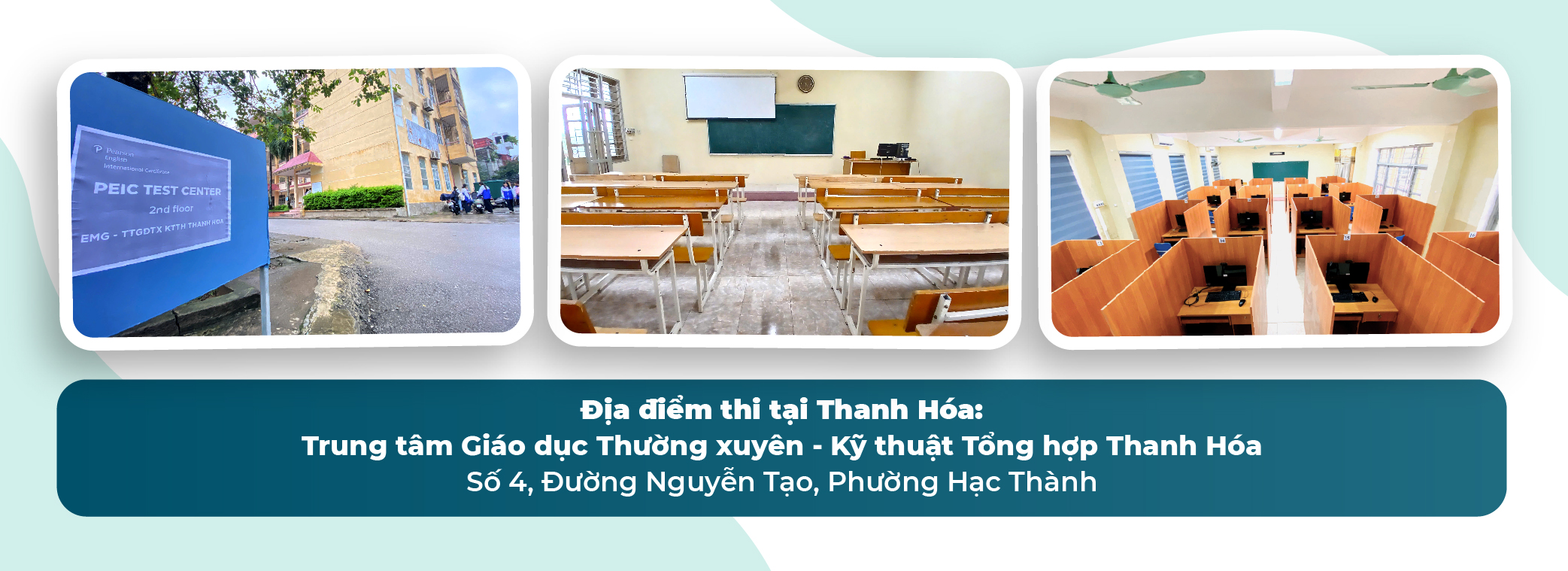 Địa điểm thi PEIC mới tại Thanh Ho&aacute;