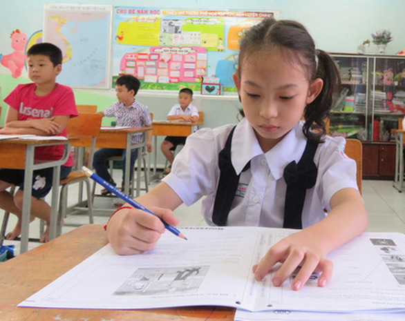 Học sinh bậc tiểu học tham gia kỳ thi PTE Young Learner