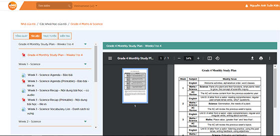 Kho tài liệu học tập trên hệ thống học tập trực tuyến EMG LMS